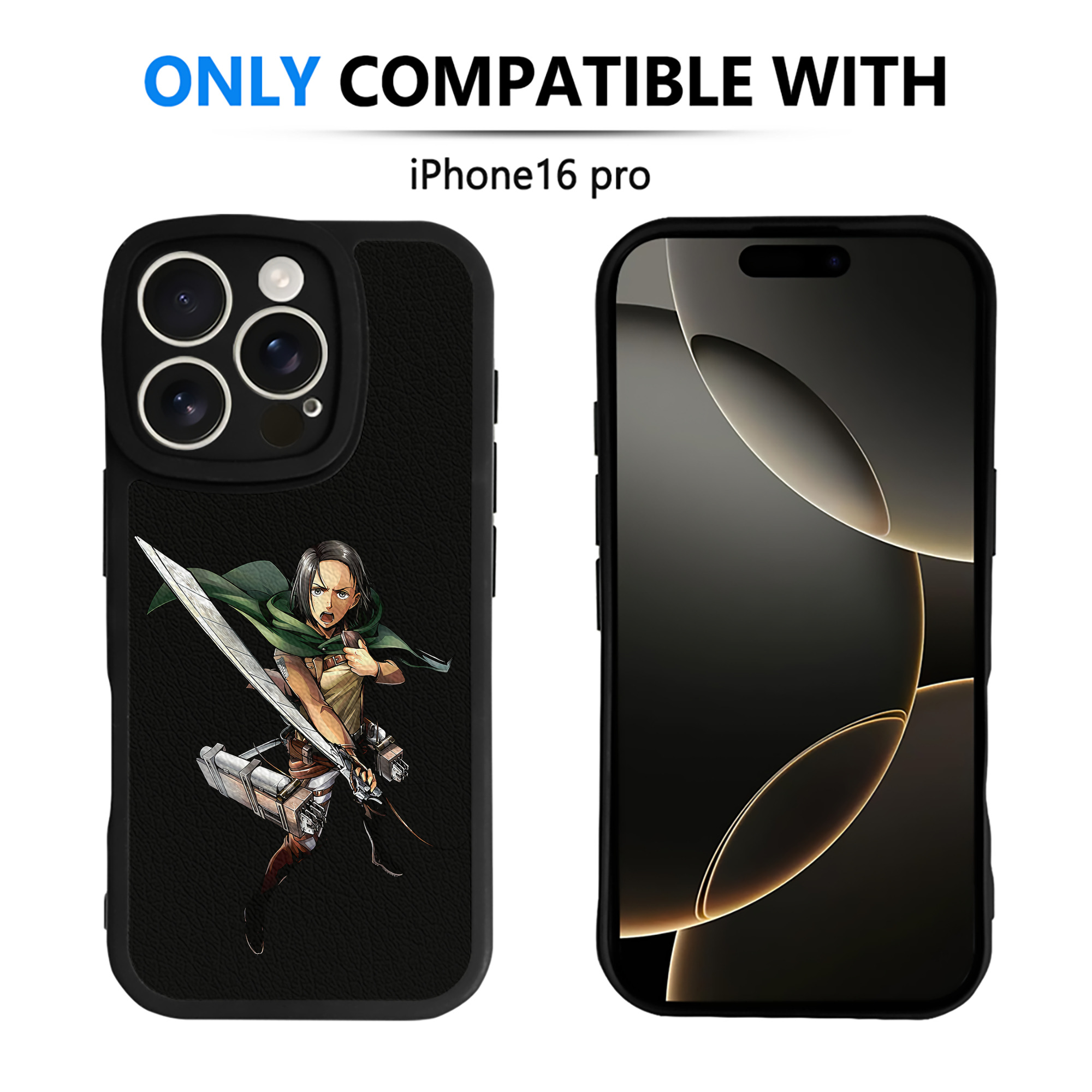 （画像用） 進撃の巨人 Attack on Titan 【iPhone 16シリーズ対応】シリコンスマホケース（レザー調） 材質：シリコン